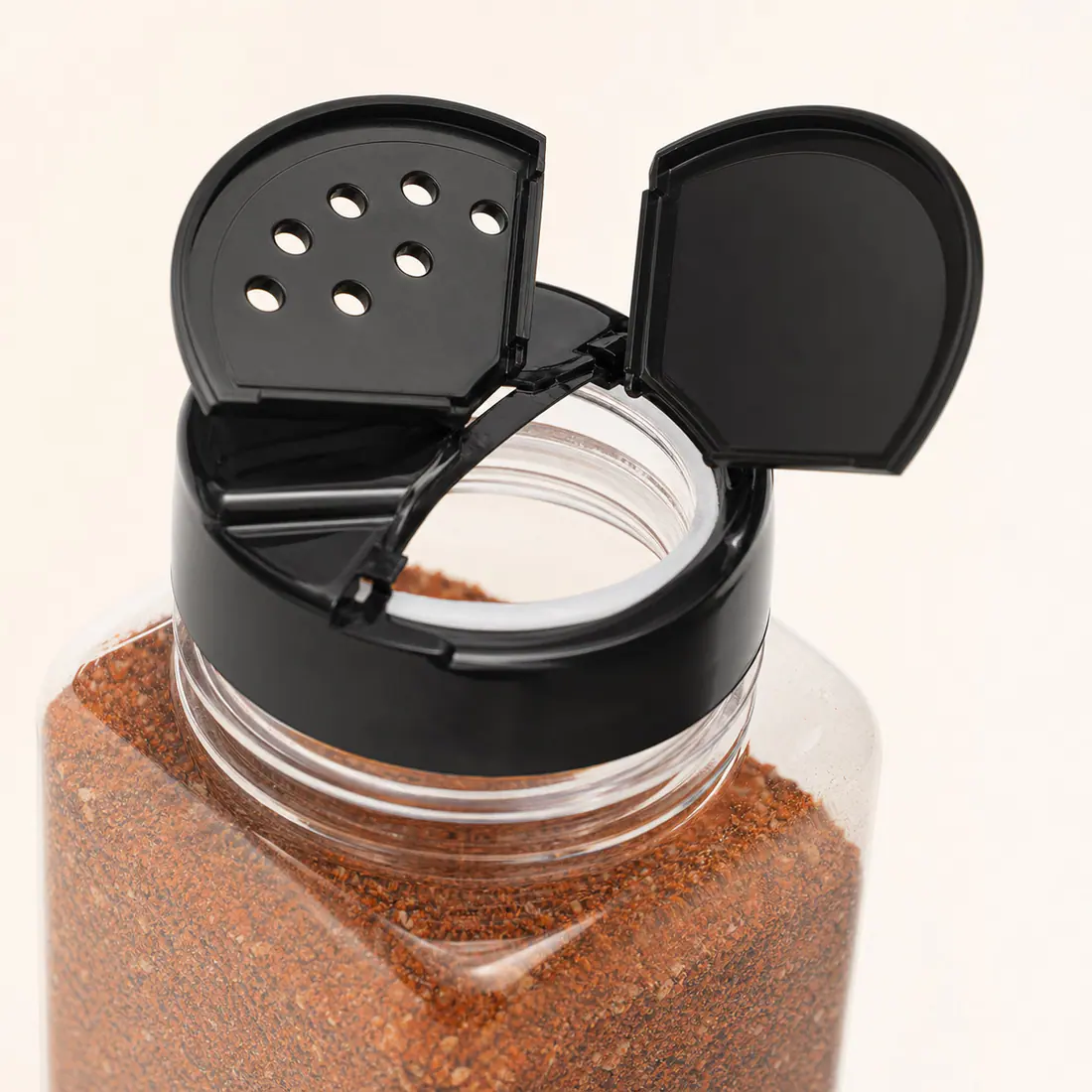 Detalle del tapón, el cuello y el sistema de cierre