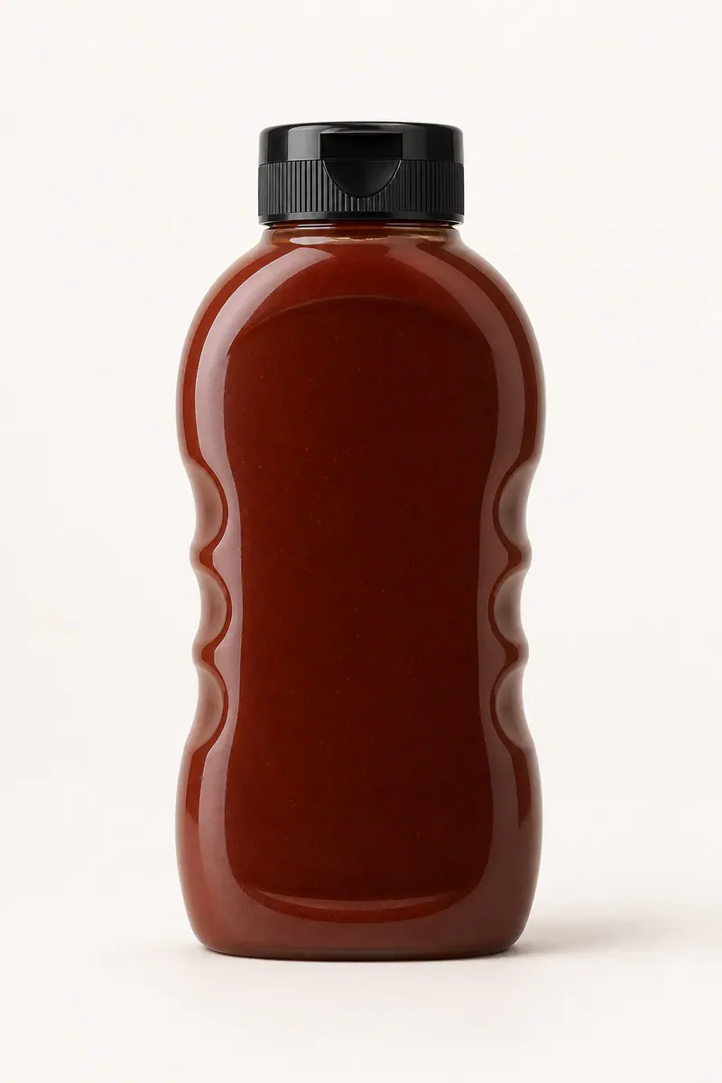 Botellas exprimibles dosificadoras para salsa barbacoa – vista del producto