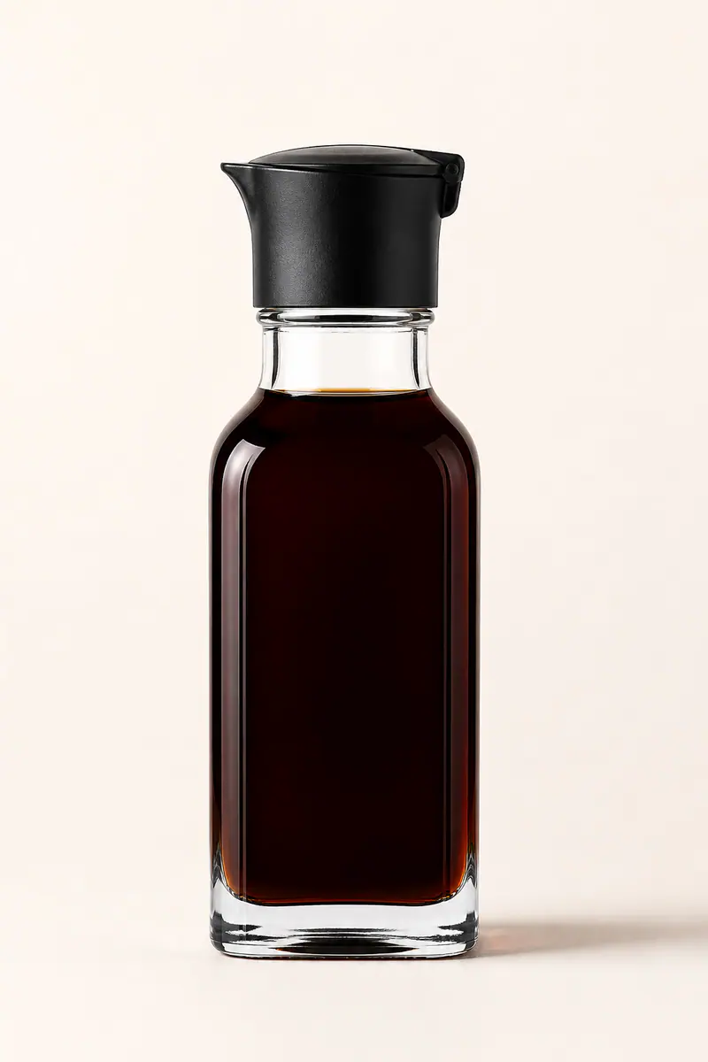 Botellas de salsa de soja con vertedor dosificador – vista del producto