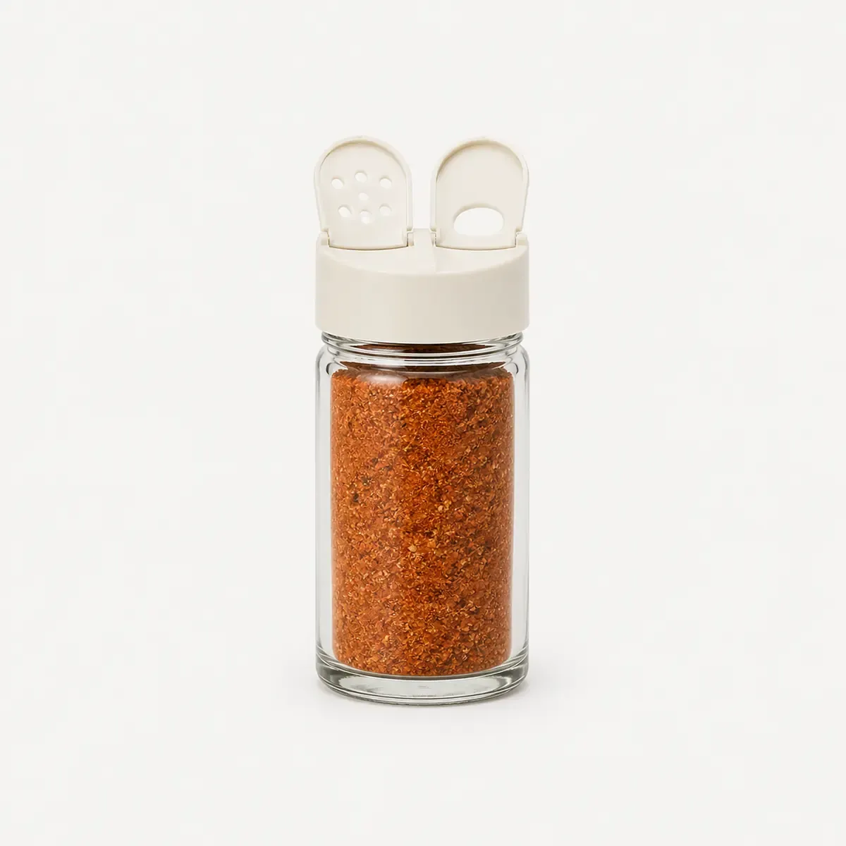Especiero de vidrio con tapa de doble abertura – producto similar