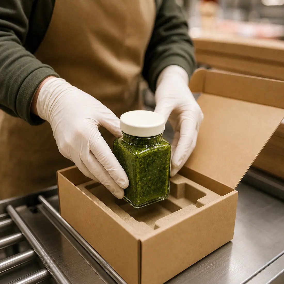 Ejemplo de uso del envase en una aplicación alimentaria