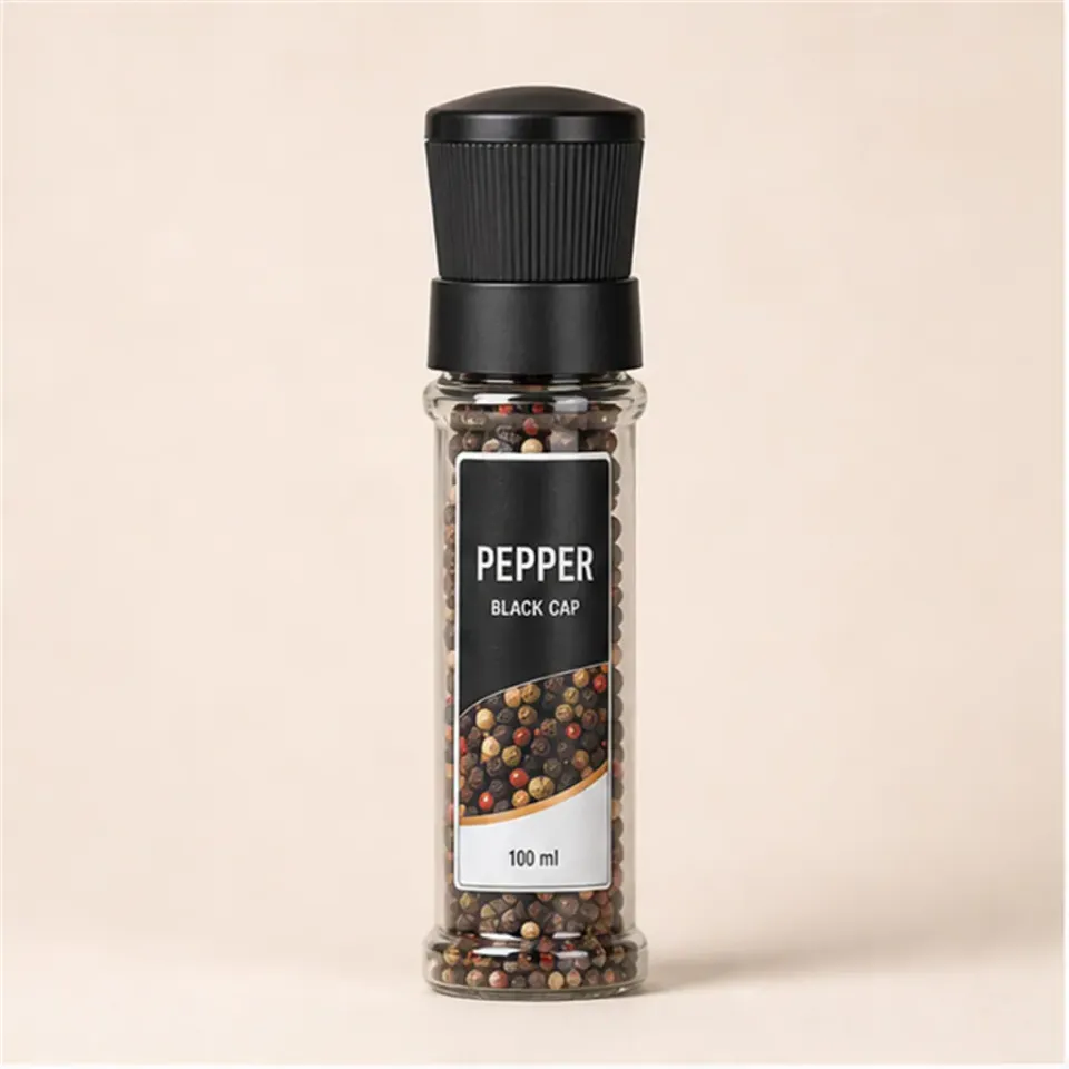 Molinillo de pimienta compacto, cabezal negro, 100 ml – vista del producto