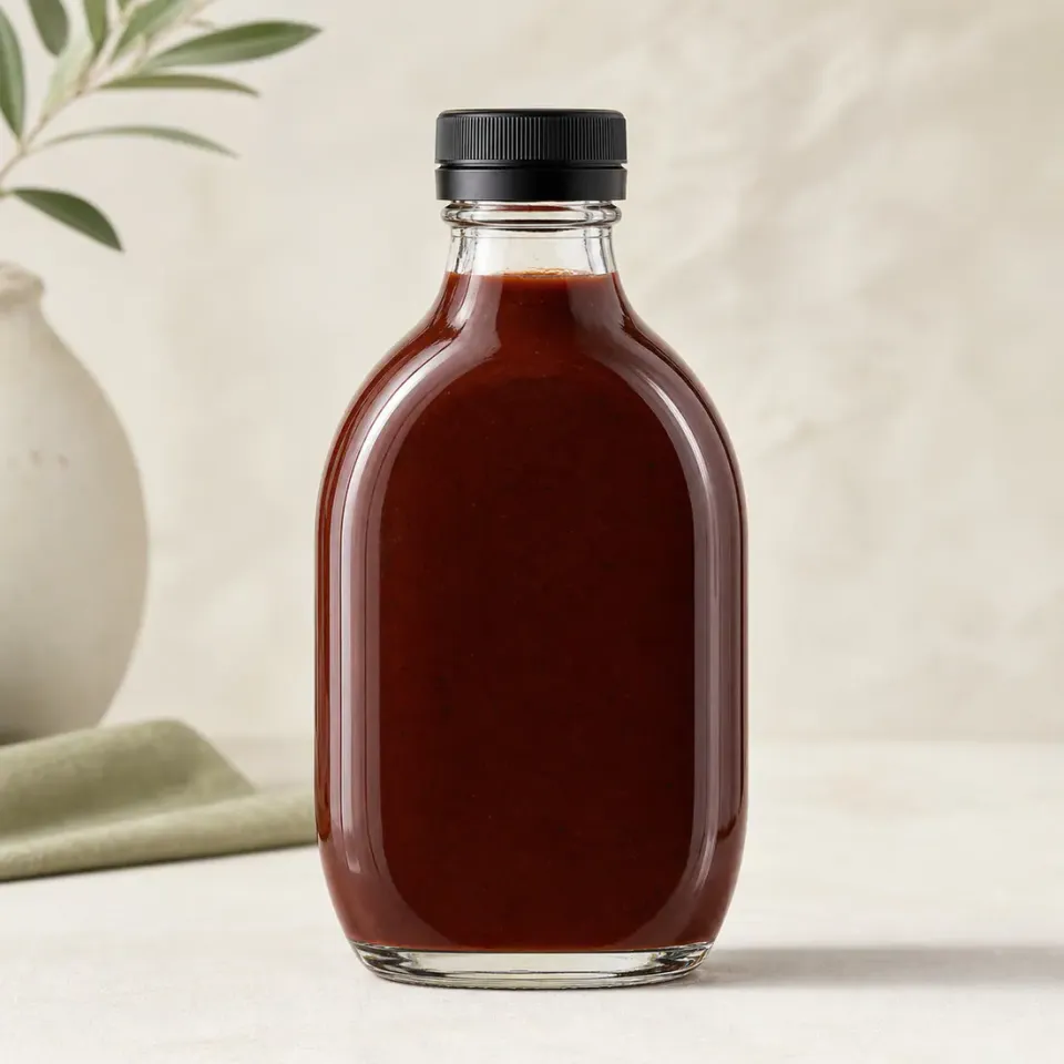 Botellas de vidrio para salsa barbacoa – vista del producto