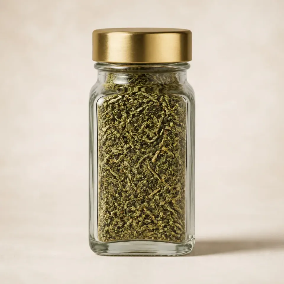 Tarros de vidrio para especias con tapa metálica – vista del producto