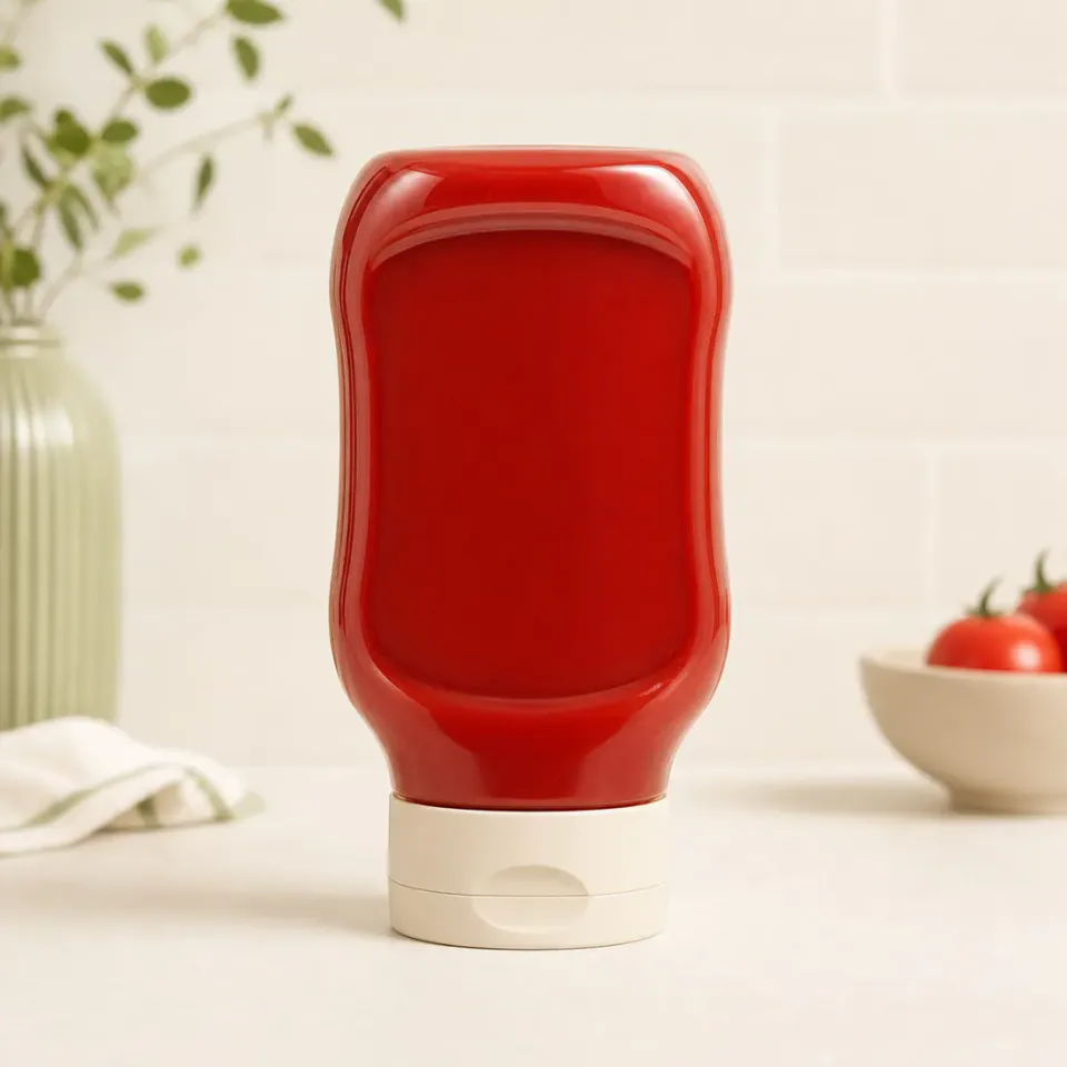 Botella flexible invertido para ketchup – vista del producto