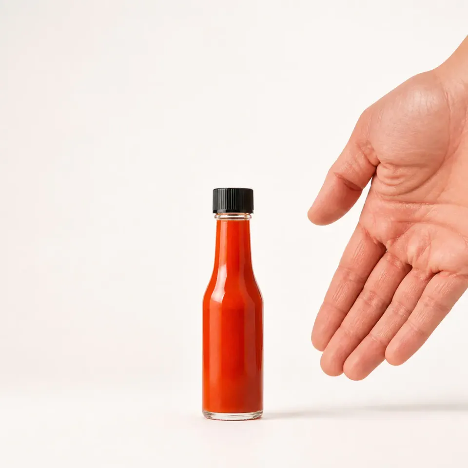Mini-botellas para salsa picante al por mayor – vista del producto