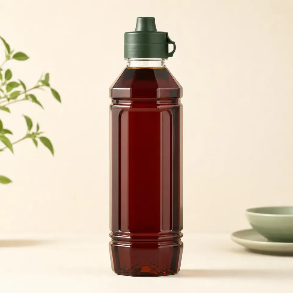 Botellas de salsa de soja en PET – vista del producto