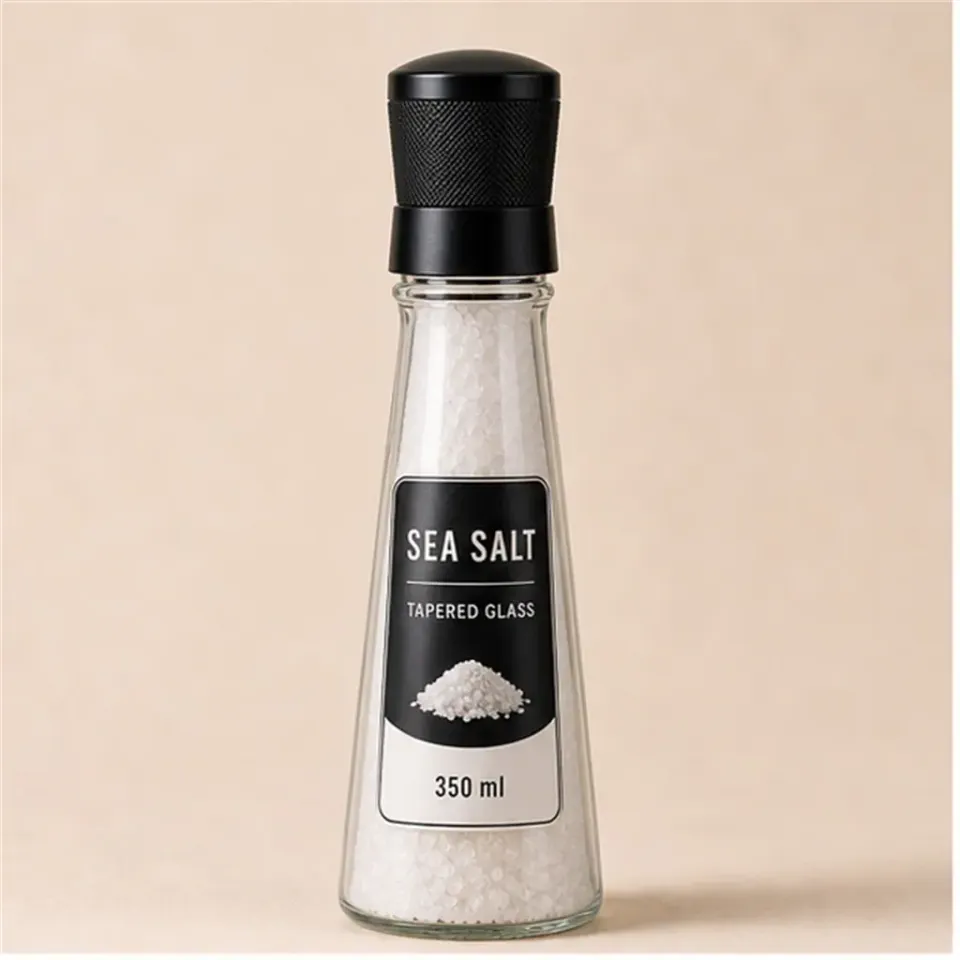 Molinillo de sal cónico de vidrio 350 ml – vista del producto
